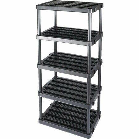 GRACIOUS LIVING 5 Shelf Extra Large Heavy Duty Black Ventilated Unit 91003MAXIT-1C-16